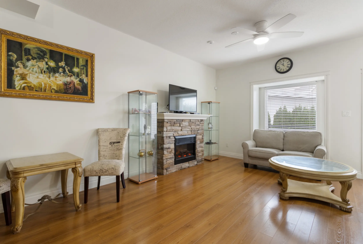 Spacious drawing area inside 2 9140 HAZEL STREET townhome