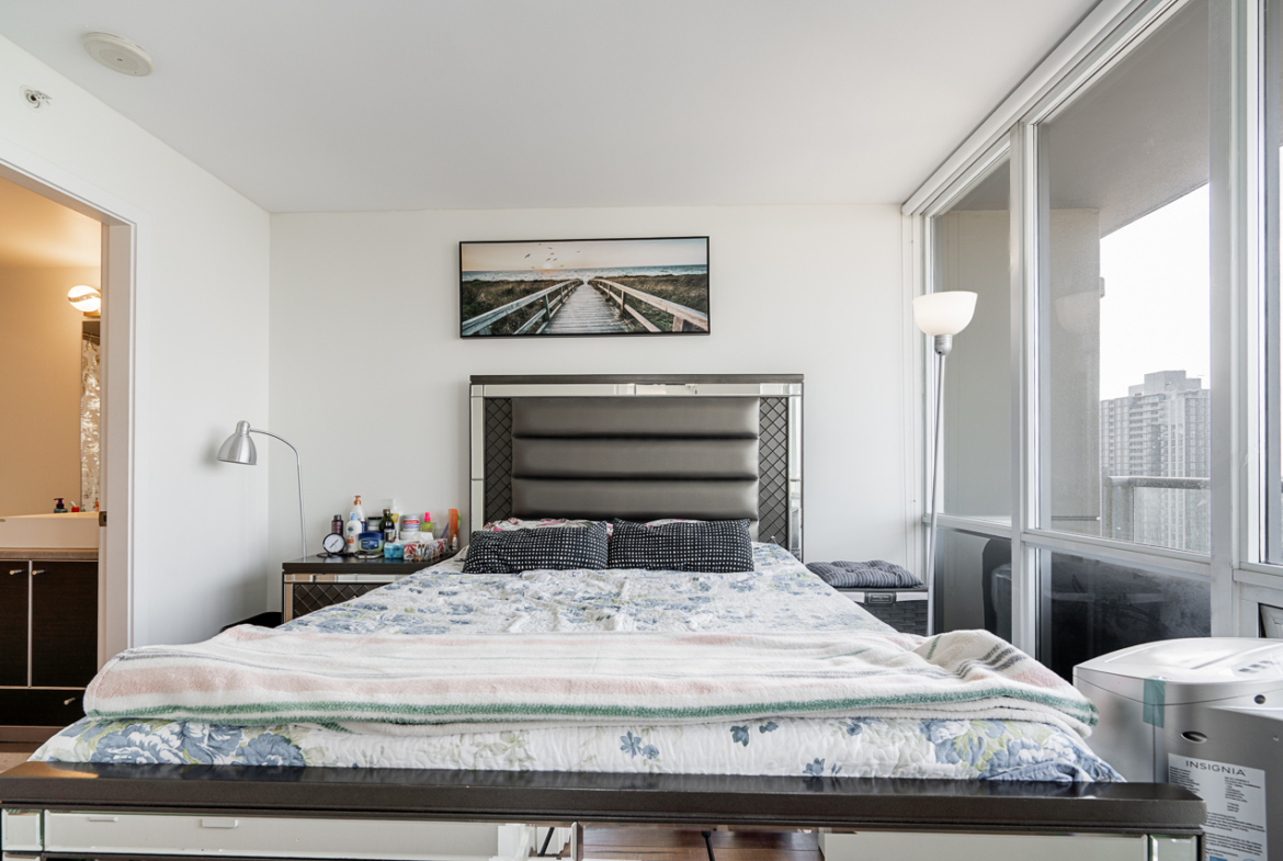 Spacious primary bedroom with ensuite bathroom