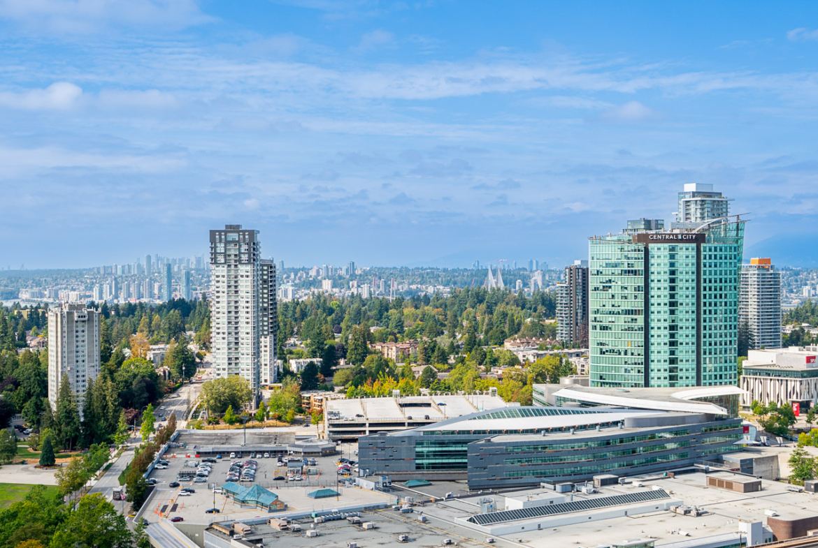 Balcony overlooking Surrey Central skyline