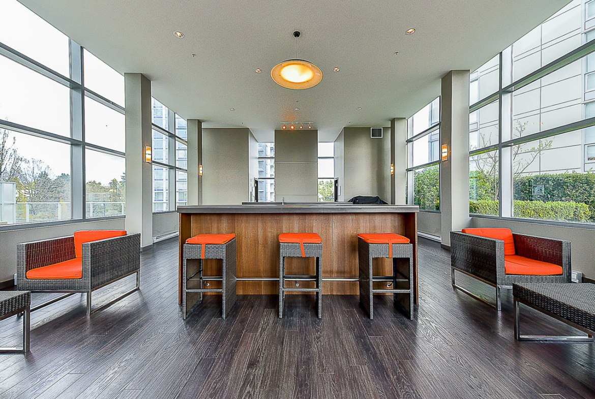 Concierge desk and secure lobby