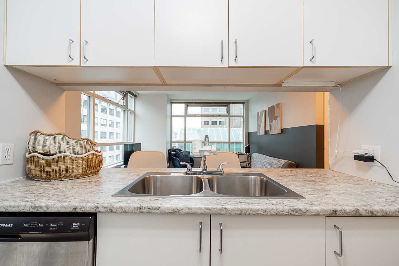Unit 504 438 Seymour Street Vancouver-10 Modern kitchen at 504–438 Seymour Street condo in Vancouver