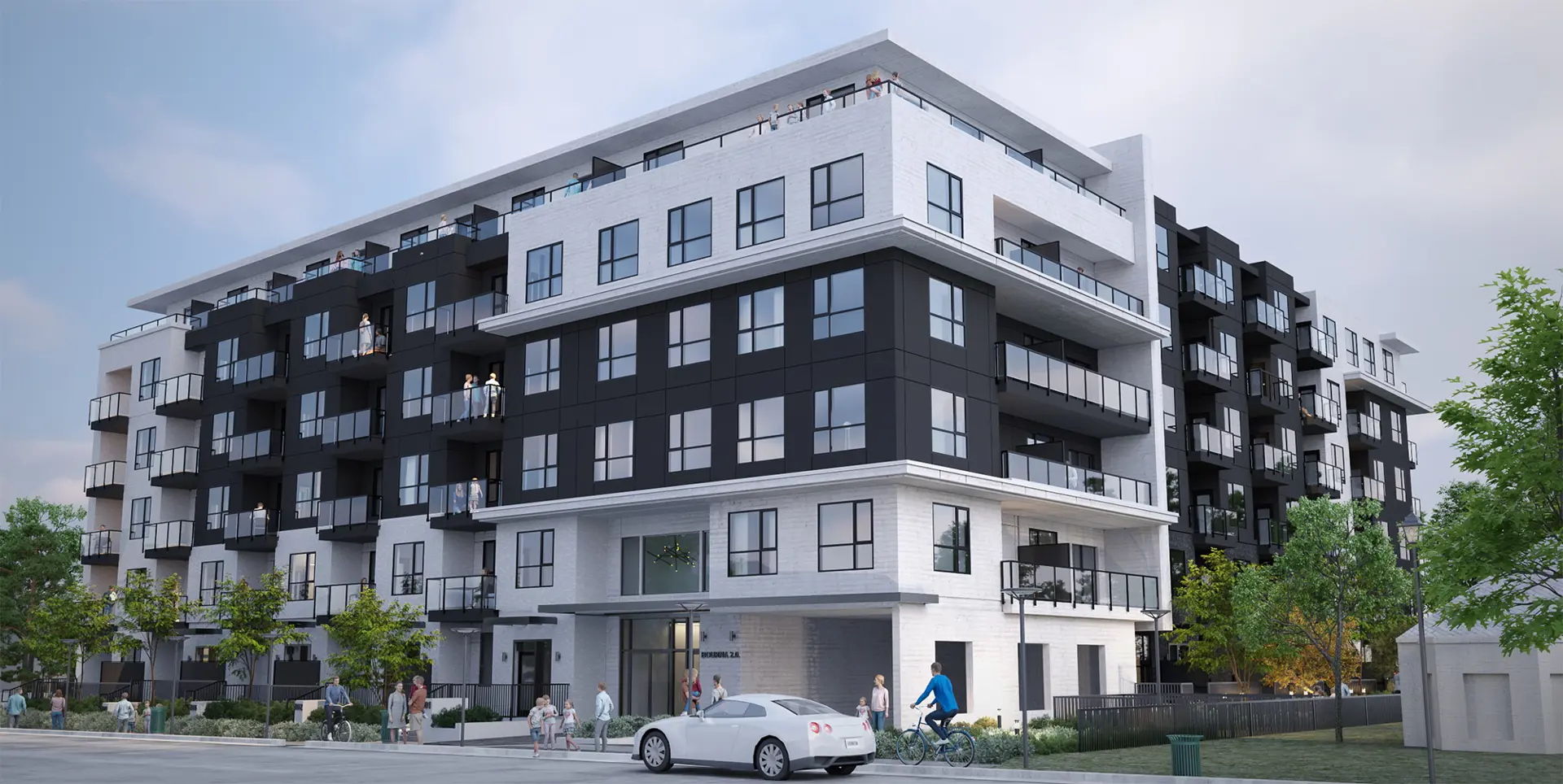 Bourna Surrey condo exterior modern 6 storey building Guildford