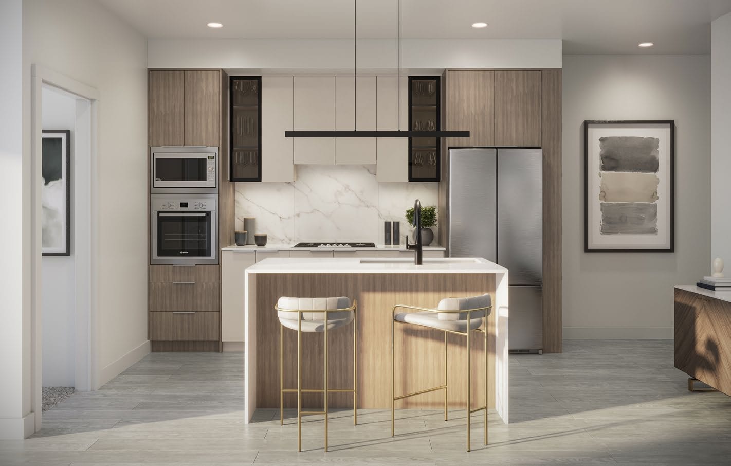 Bathroom interior with modern finishes Amson Bloc