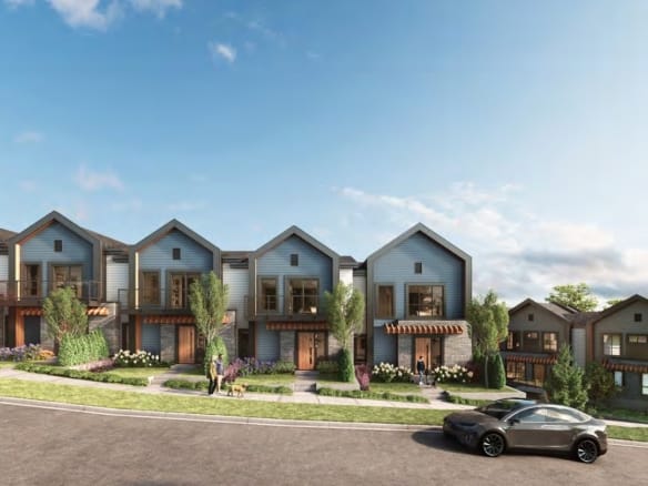 New development townhomes in Burke Mountain neighborhood