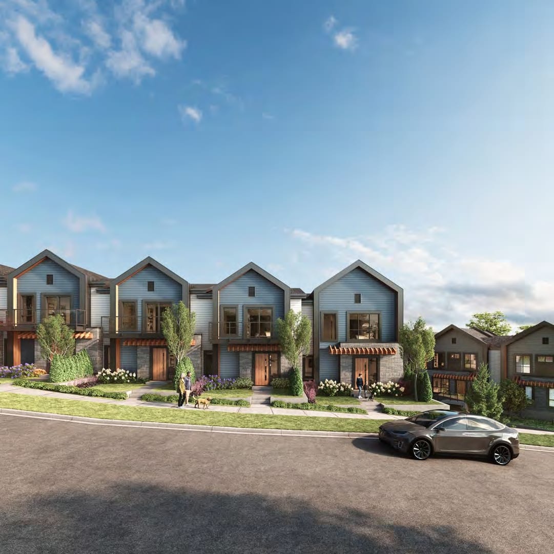 New development townhomes in Burke Mountain neighborhood