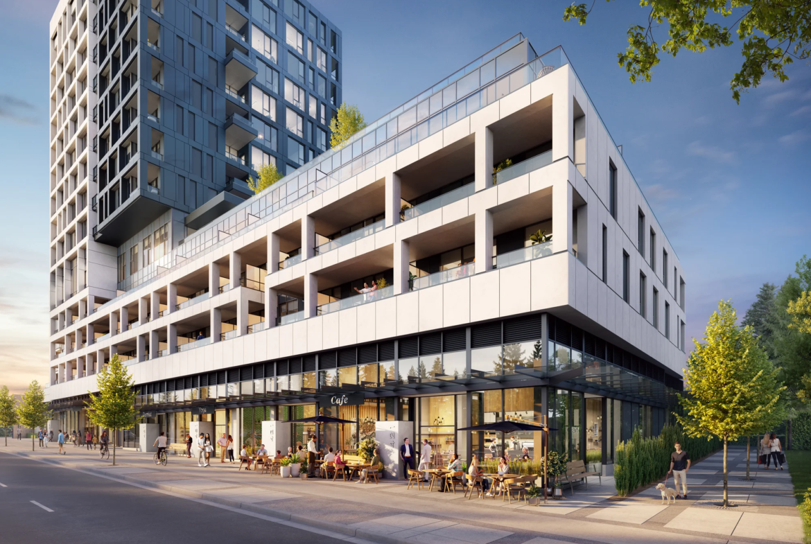 Mixed-use building with retail and residential at Cambie Corridor