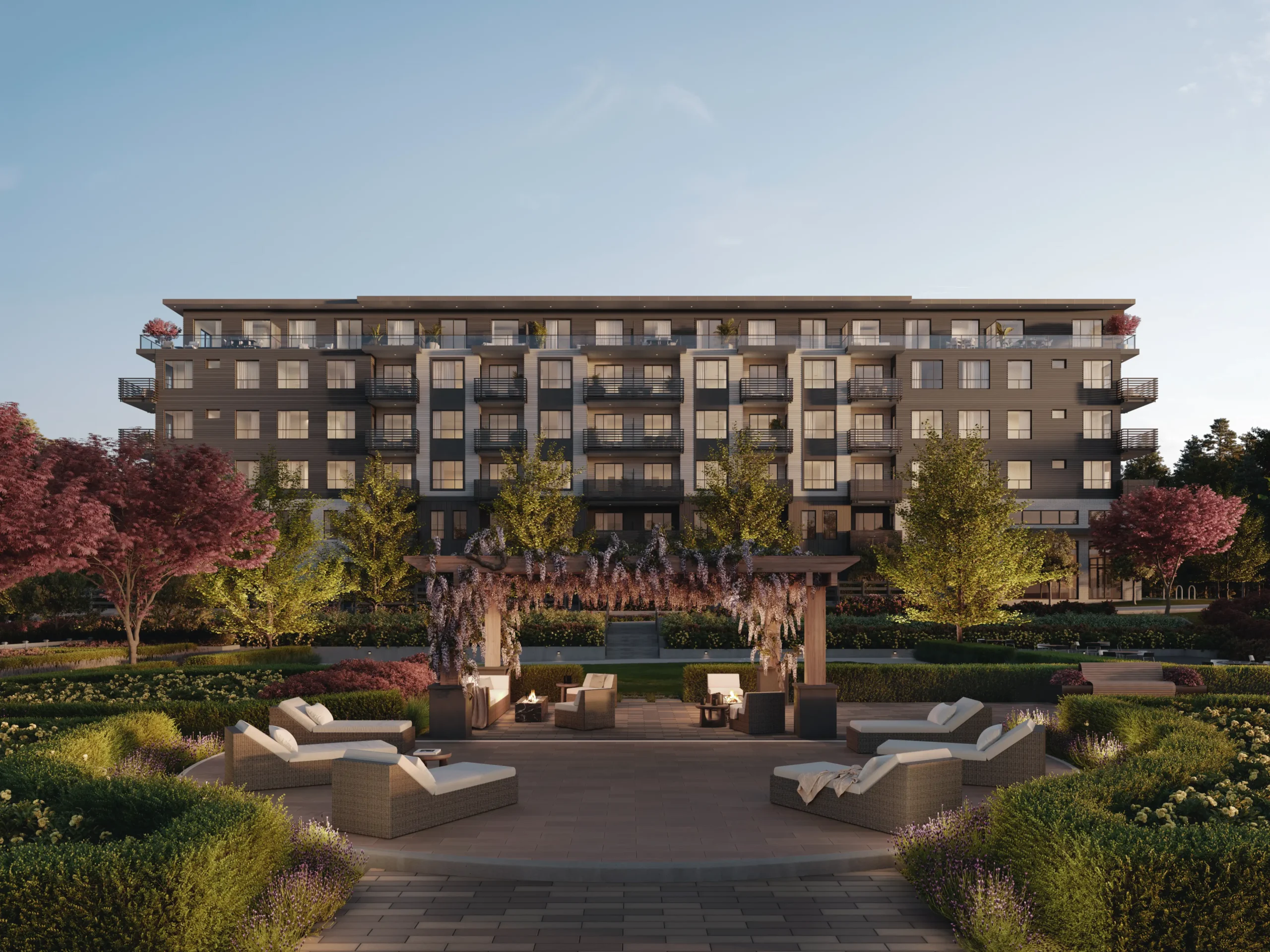 Townhome exterior with contemporary architecture