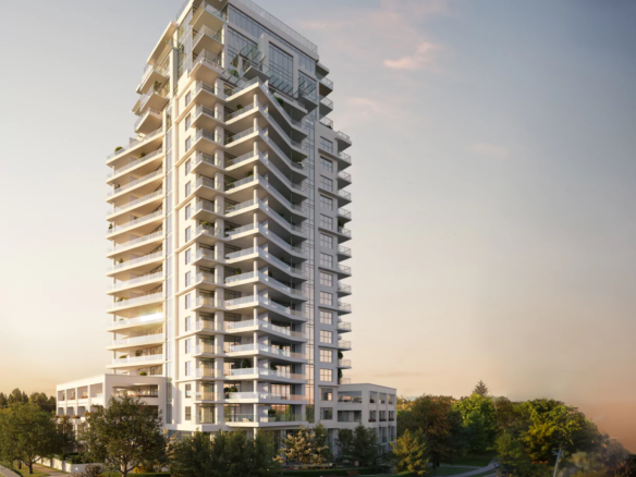 Vivere Surrey luxury tower with rooftop terrace and glass design