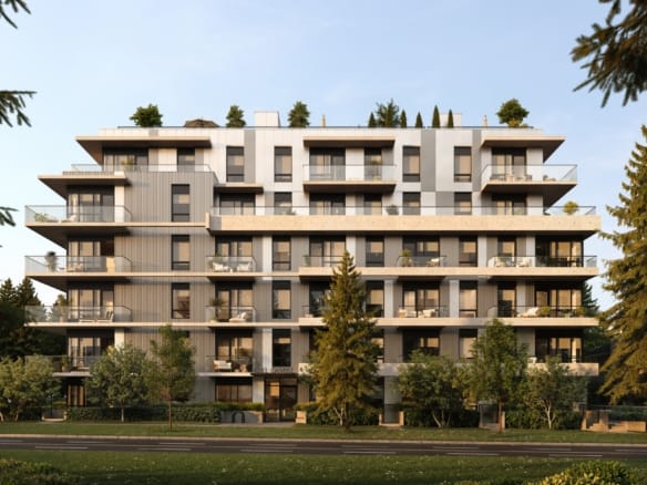 Arden Cambie Vancouver modern condo exterior with balconies