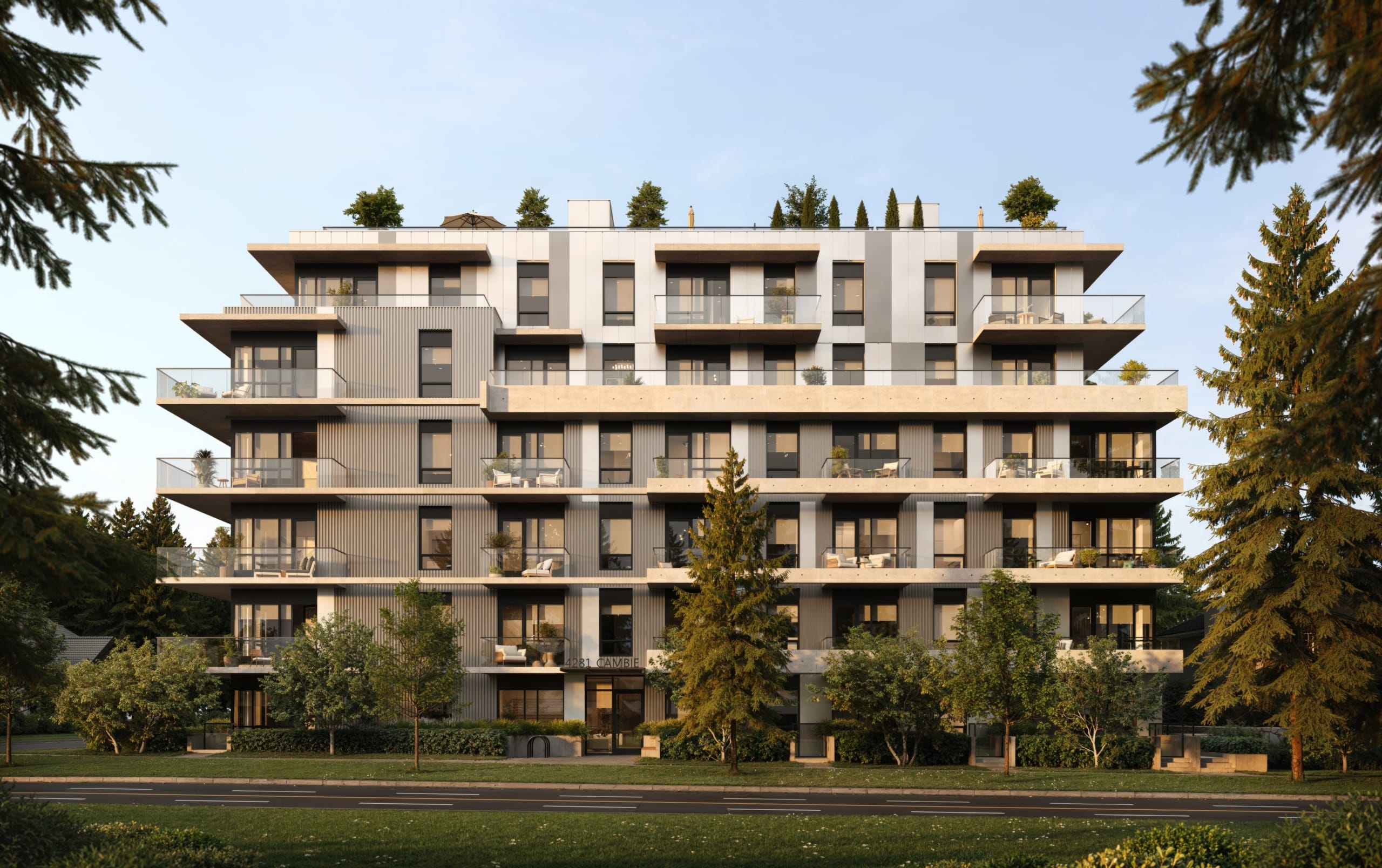 Arden Cambie Vancouver modern condo exterior with balconies