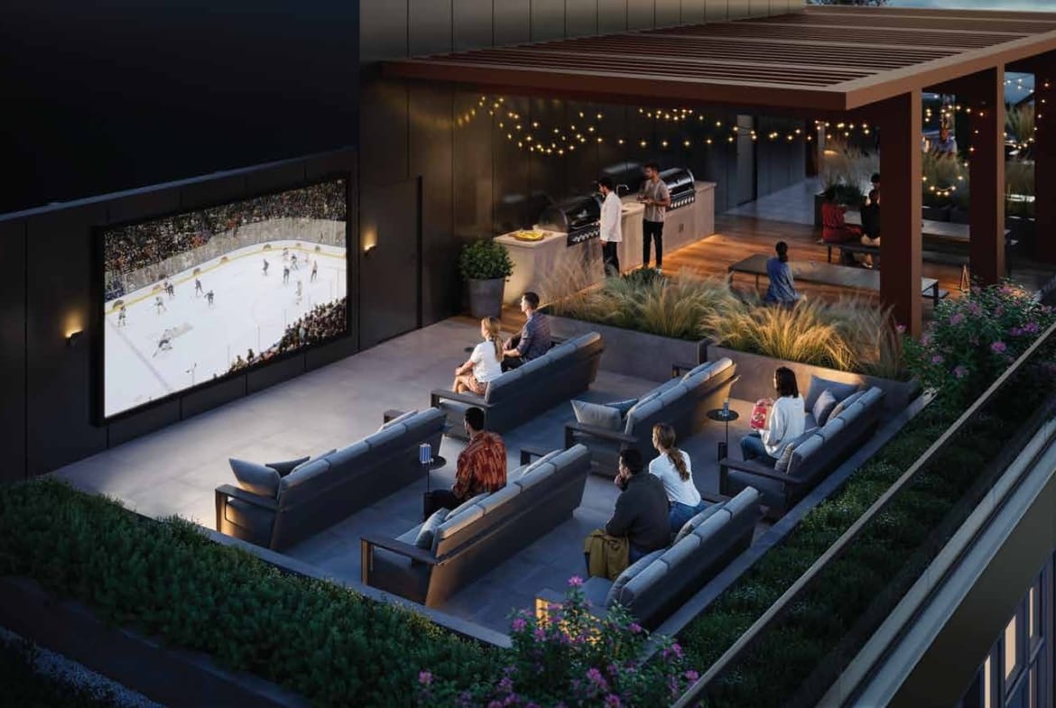 Rooftop outdoor theatre and BBQ area Kwasen Village