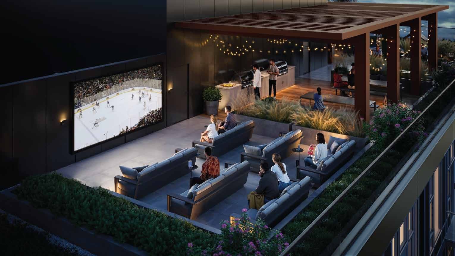 Rooftop outdoor theatre and BBQ area Kwasen Village