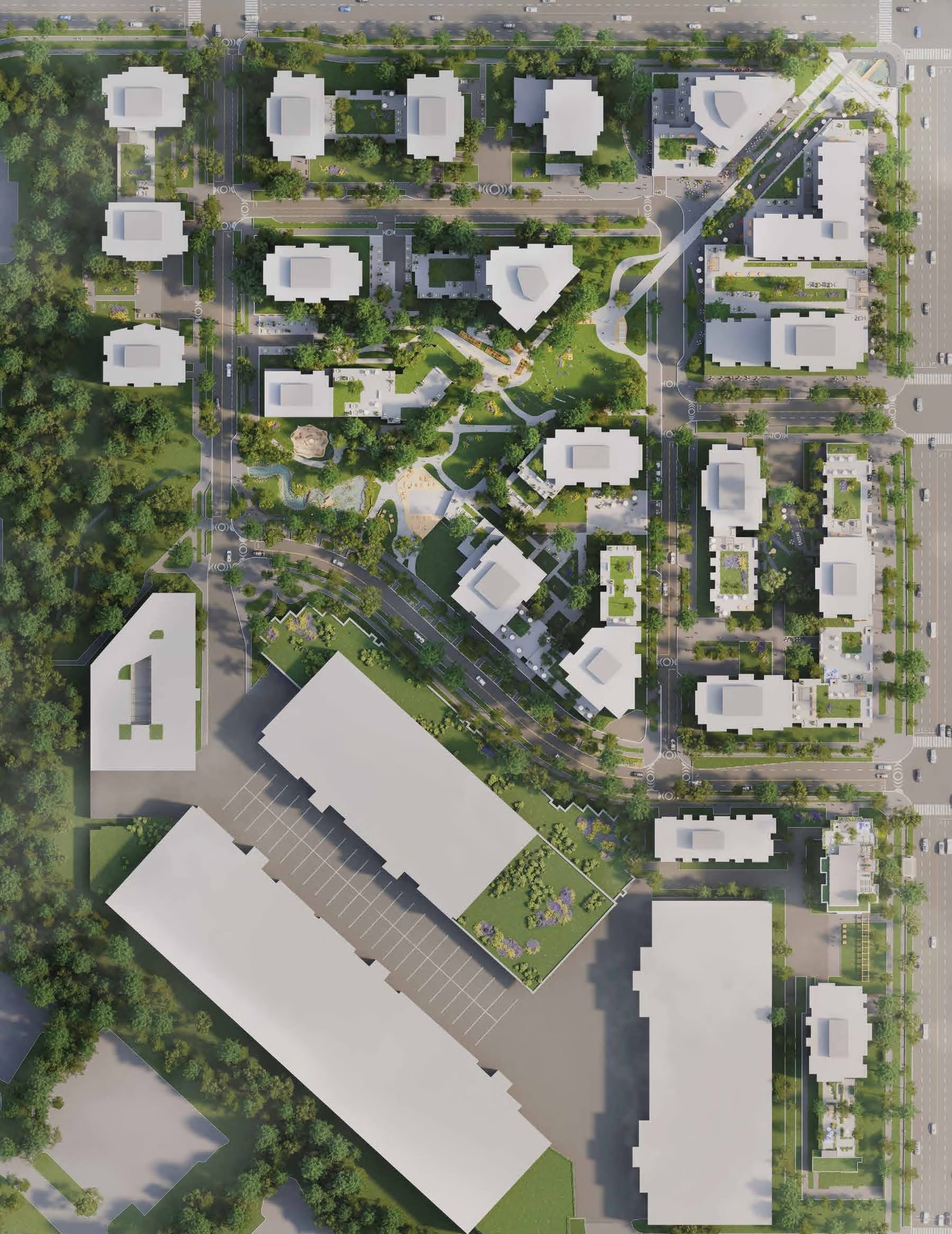 Kwasen Village masterplan aerial Burnaby community layout