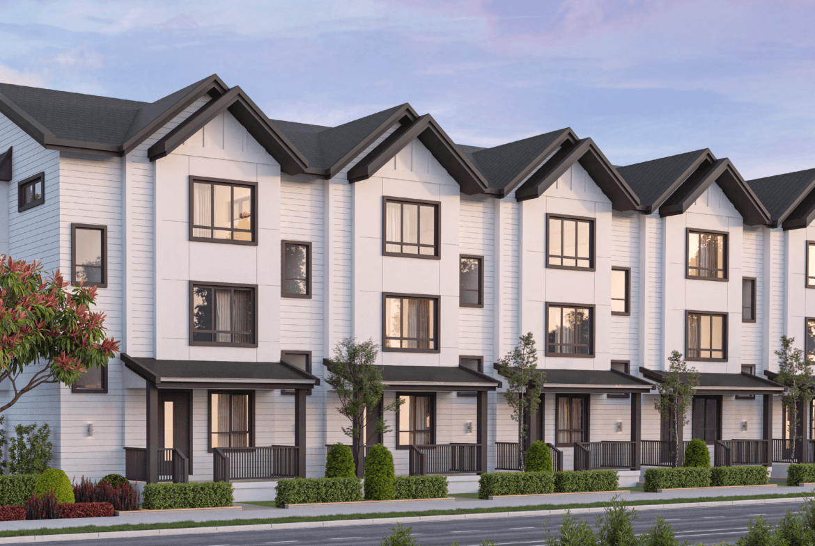 Fable Surrey modern farmhouse townhomes exterior