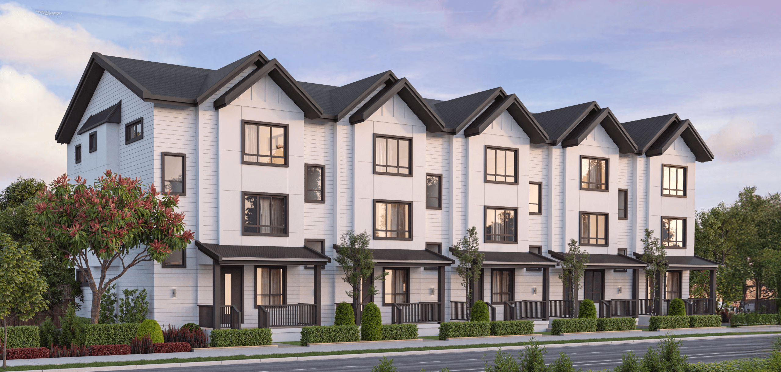 Fable Surrey modern farmhouse townhomes exterior