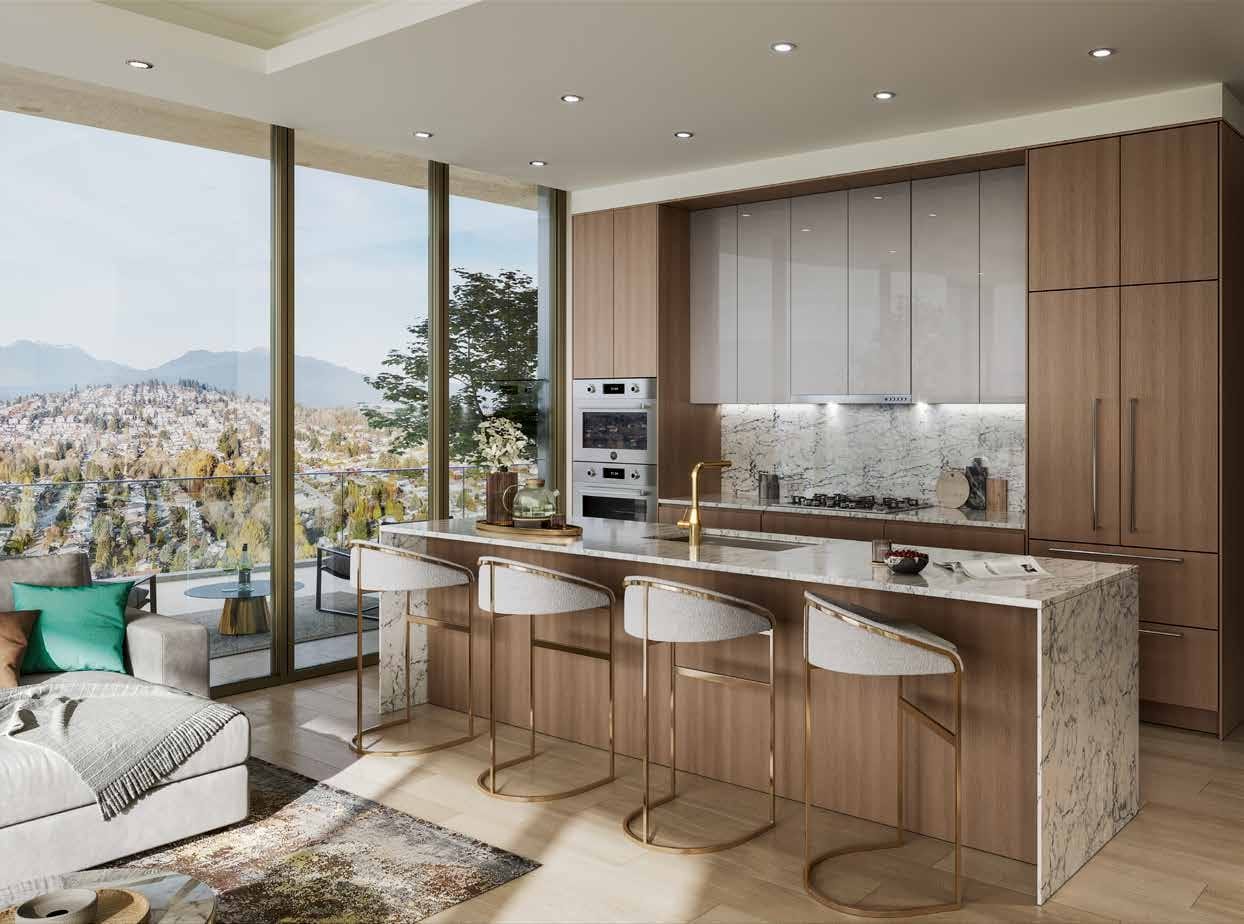 Luxury kitchen with Bertazzoni appliances at Étoile Gold