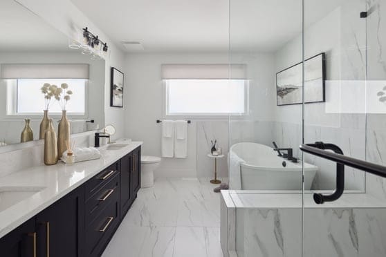 Spa-inspired bathroom interior at Harper Peak Coquitlam