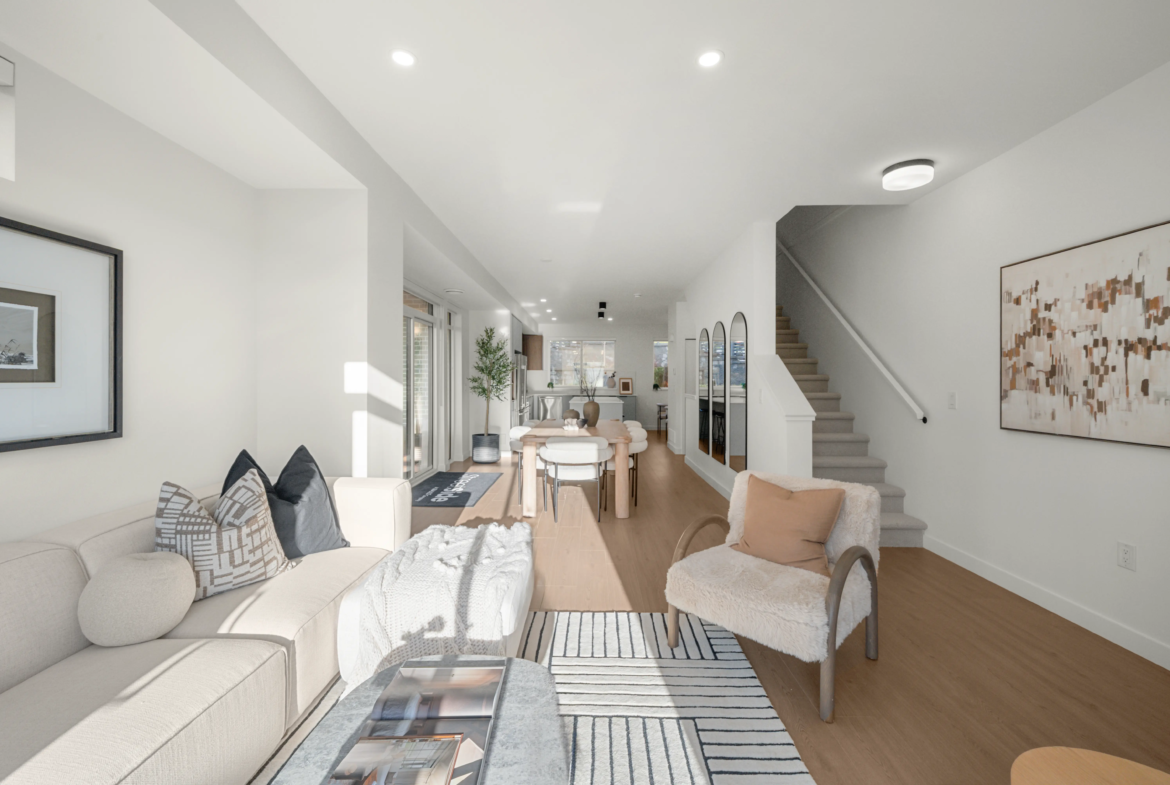 Open concept living room at Heartwood Coquitlam