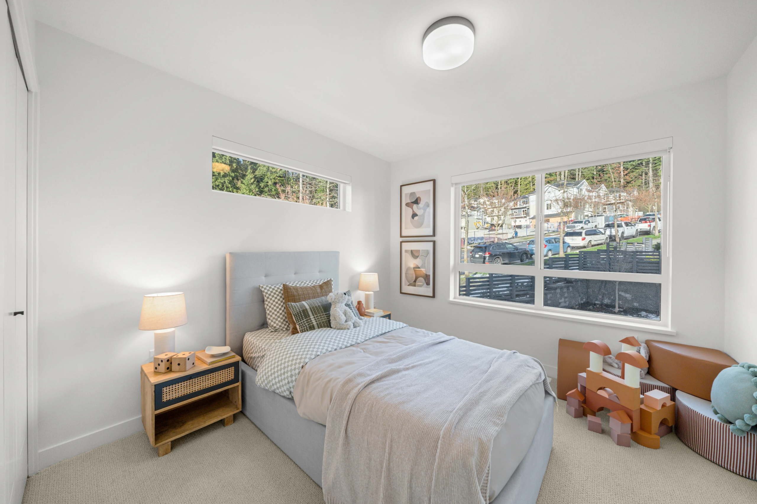 Bright secondary bedroom at Heartwood townhomes