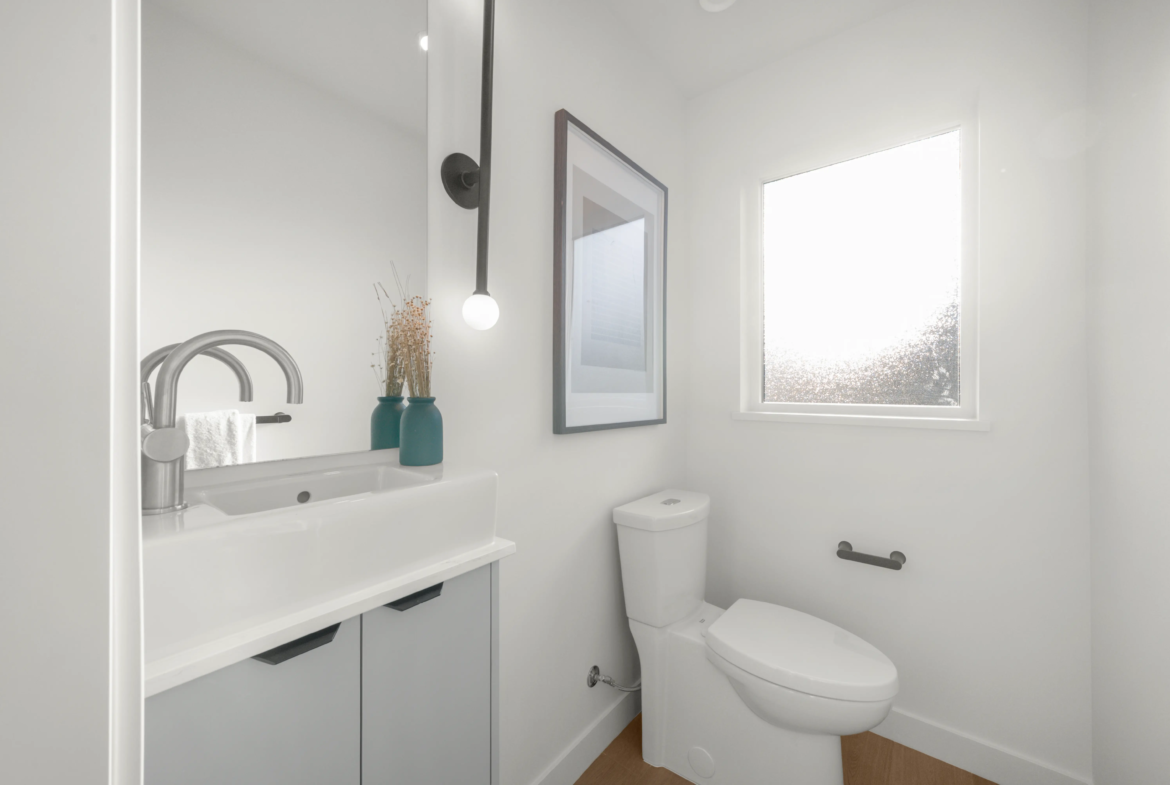 Contemporary powder room at Heartwood Coquitlam