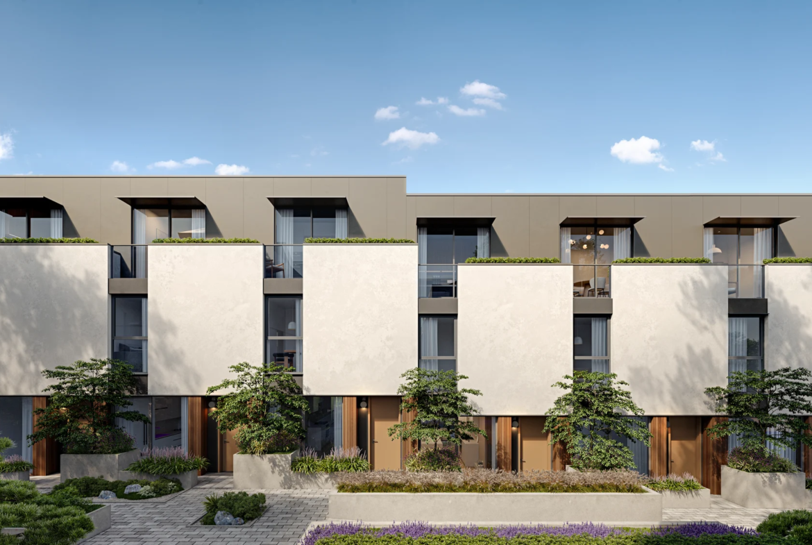 Satori West Coquitlam modern townhomes with Zen-inspired courtyard landscaping