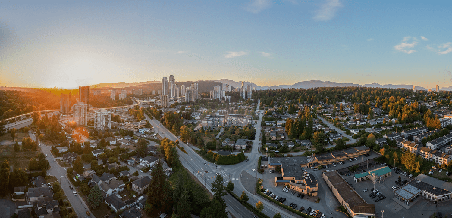 Level – Aerial View Optimized Level by Jayen Properties aerial view in Burquitlam