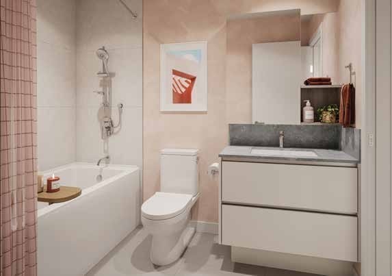 Modern bathroom with Neolith countertops and designer finishes